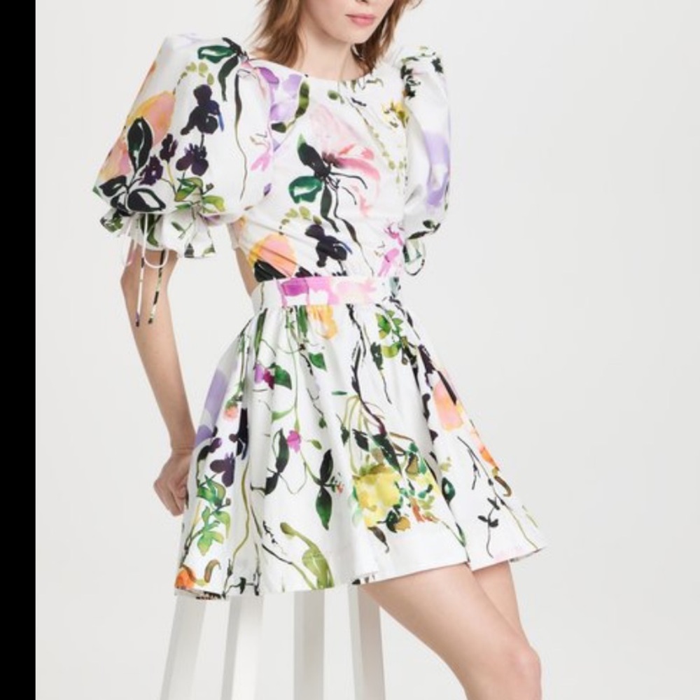 AJE drift puff sleeve mini dress